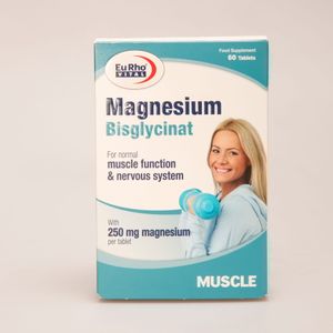 قرص منیزیم بیس‌گلیسینات یوروویتال | Magnesium Bisglycinate 250 mg برای عضلات، اعصاب و خواب