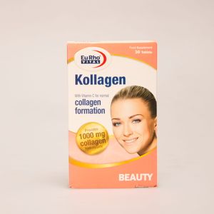 قرص کلاژن یوروویتال 1000 میلی‌گرم | EuRho Vital Kollagen با ویتامین C برای پوست، مو و مفاصل