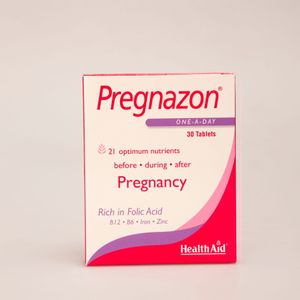 قرص پرگنازون هلث اید | مکمل دوران بارداری Pregnazon HealthAid