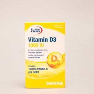 قرص ویتامین D3 1000 واحد یوروویتال | EuRho Vital Vitamin D3 1000 IU