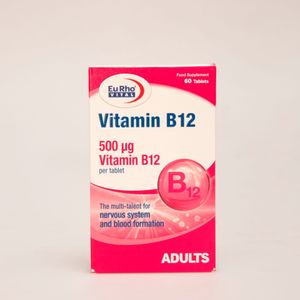 قرص ویتامین B12 500 میکروگرم یوروویتال | EuRho Vital Vitamin B12 500 mcg