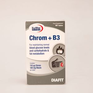قرص کروم + ویتامین B3 یوروویتال | EuRho Vital Chrom + B3 (Niacin)