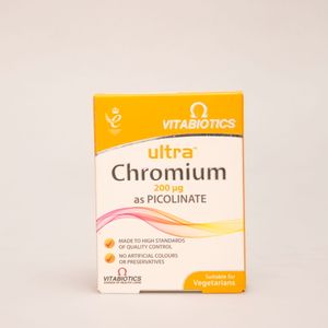 قرص کرومیوم پیکولینات ۲۰۰ میکروگرم ویتابیوتیکس | Ultra Chromium 200 µg Vitabiotics