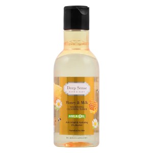 تونر پاک کننده و مرطوب کننده شیر و عسل دیپ سنس Deep Sense Toner | پاکسازی تکمیلی پوست، تنظیم طراوت و آماده‌سازی پوست برای روتین مراقبتی