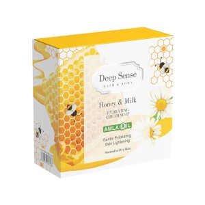 صابون کرمی آبرسان شیر و عسل دیپ سنس Deep Sense Cream Soap | شستشوی ملایم دست و کمک به حفظ نرمی پوست