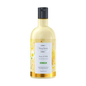 شامپو بدن کرمی شیر و عسل دیپ سنس Deep Sense Body Wash | پاکسازی ملایم بدن و حفظ لطافت پوست
