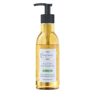 ژل شستشوی صورت شیر و عسل دیپ سنس Deep Sense Face Wash Gel | پاکسازی آلودگی و چربی اضافه صورت بدون ایجاد خشکی