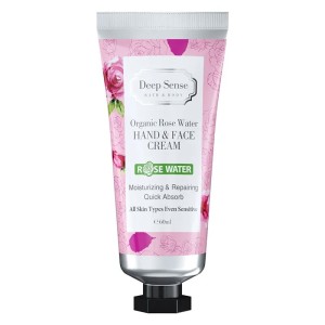 کرم مرطوب کننده دست و صورت گلاب طبیعی دیپ سنس Deep Sense Moisturizing Cream | آبرسانی و نرم کردن پوست دست و صورت 60 ml