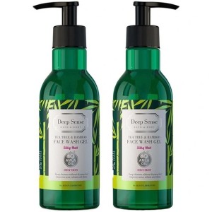 ژل شستشوی صورت بامبو و درخت چای دیپ سنس Deep Sense Face Wash Gel پوست چرب 250 میل | پاکسازی آلودگی و چربی اضافه صورت بدون ایجاد خشکی