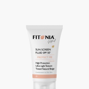 ضد آفتاب فلوئیدی رنگی SPF50 فیتونیا Fitonia Protect Me Sunscreen Fluid SPF50+ Natural Beige | مناسب پوست مختلط تا چرب