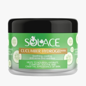 ماسک هیدروژلی خیار سولیس کانادا Solace Canada Cucumber Hydrogel Mask | آبرسان، تسکین‌دهنده و ضد قرمزی پوست