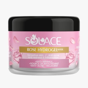 ماسک هیدروژلی گل رز سولیس کانادا Solace Canada Rose Hydrogel Mask | آبرسان، ضد التهاب و جوان‌کننده پوست