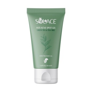 ژل ضد جوش موضعی سولیس کانادا Solace Canada Anti Acne Spot Gel Green Tea & Tea Tree | درمان سریع جوش و کنترل آکنه