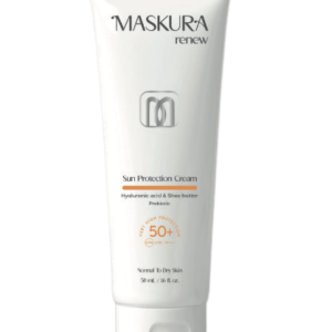 ژل کرم ضدآفتاب SPF 50+ پوست نرمال تا خشک ماسکورا رینیو ۵۰ میلی‌لیتر (Maskura Renew Sun Protection Cream SPF 50+ Normal to Dry Skin 50 ml)