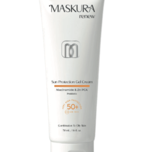 ژل کرم ضدآفتاب SPF 50+ پوست چرب ماسکورا رینیو ۵۰ میلی‌لیتر (Maskura Renew Sun Protection Gel Cream SPF 50+ Oily Skin 50 ml)