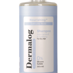 شامپو ضد شوره و تقویت‌کننده موهای خشک درمالوگ ۳۵۰ میلی‌لیتر (Dermalog Nourishing+ Salicylic Acid Anti-Dandruff & Fortifying Shampoo for Dry Hair 350 ml)
