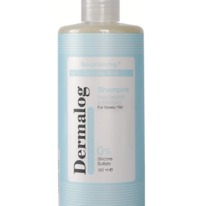 شامپو ضد شوره و تقویت‌کننده موهای چرب درمالوگ ۳۵۰ میلی‌لیتر (Dermalog Nourishing+ Salicylic Acid Anti-Dandruff & Fortifying Shampoo for Greasy Hair 350 ml)