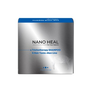 پک شامپو تریکوتراپی و تونیک مو آقایان نانوهیل ۷۰ میلی‌لیتر (Nano Heal Trichotherapy Shampoo & Hair Tonic Men Line 70 ml)