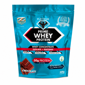 پودر پروتئین وی پرایم رونزپت ۵۰۰ گرم – طعم شکلات Ronzept Platinum Pro Prime Whey Protein Chocolate 500 g