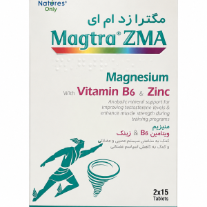 قرص مگترازد ZMA نیچرز اونلی ۳۰ عددی Natures Only Magtra ZMA 30 Tablets