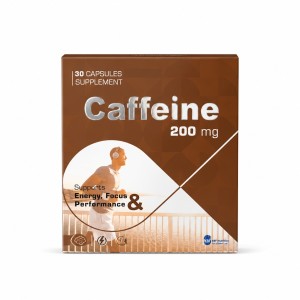 کپسول کافئین ۲۰۰ میلی‌گرم کی‌بی‌اف نوتریشن ۳۰ عددی KBF Nutrition Caffeine 200 mg, 30 Capsules