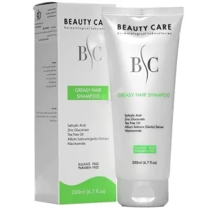 شامپو موهای چرب بیوتی کر مناسب پوست سر چرب، ۲۰۰ میلی‌لیتر (BEAUTY CARE Greasy Hair Shampoo, 200 mL)