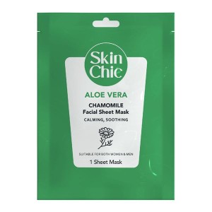 ماسک ورقه‌ای صورت آلوئه ورا و بابونه اسکین شیک / Skin Chic Aloe Vera Chamomile Facial Sheet Mask