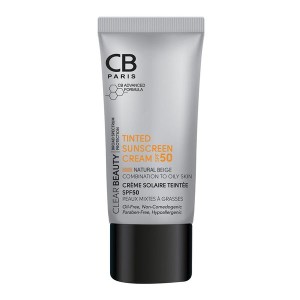 کرم ضدآفتاب رنگی CB Paris SPF 50 - رنگ بژ طبیعی / CB Paris Tinted Sunscreen Cream SPF 50 (Natural Beige)