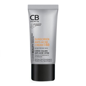 کرم ضدآفتاب ضد آکنه سی بی پاریس اس پی اف 50 / CB Paris Sunscreen Anti-Acne Cream SPF 50