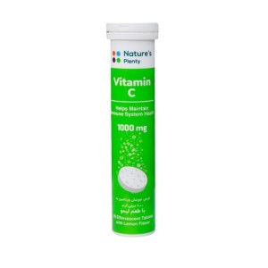 قرص جوشان ویتامین C نیچرز پلنتی ۱۰۰۰ میلی‌گرم با طعم لیمو / Nature's Plenty Vitamin C 1000 mg Lemon flavor Effervescent Tablets