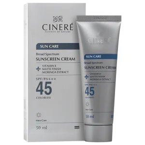 کرم ضدآفتاب مردانه سینره SPF 45+ مدل Men Care حجم 50 میلی‌لیتر