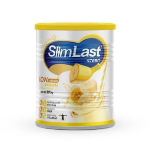 پودر لاغری اسلیم لست کارن - طعم موز ۳۰۰ گرم / SlimLast Karen - Banana Flavor Net Wt. 300 g