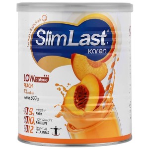 پودر لاغری اسلیم لست کارن - طعم هلو ۳۰۰ گرم / SlimLast Karen - Peach Flavor Net Wt. 300 g