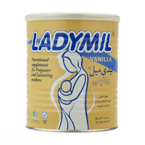 پودر لیدی میل وانیلی - مکمل تغذیه‌ای برای مادران باردار و شیرده ۴۰۰ گرم / LADYMIL Vanilla - Nutritional Supplement for Pregnant and Lactating Mothers Net weight 400g e