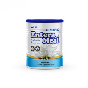 پودر انترا میل استاندارد کارن - طعم وانیل ۴۰۰ گرم / Karen Entera Meal Standard - Vanilla Flavor Net Wt. 400g