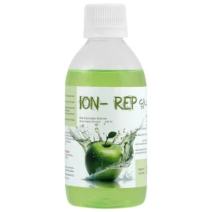 محلول الکترولیت خوراکی یون-رپ طعم سیب سبز ۲۴۰ میلی‌لیتر / ION-REP Oral Electrolyte Solution  Green Apple Flavored 240 ml