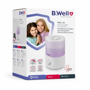 دستگاه بخور و دیفیوزر رایحه بی‌ول مدل B.Well PRO-10 Ultrasonic Humidifier and Aroma Diffuser/ PRO-10