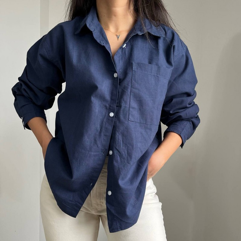 شومیز سورمه ای