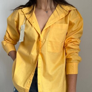 شومیز لینن زرد