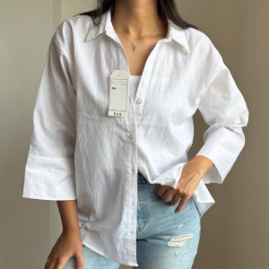 شومیز لینن سفید