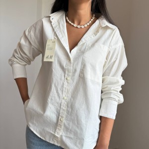 شومیز کتان سفید