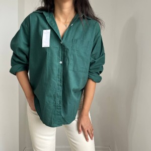 شومیز کتان سبز