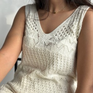 پیراهن بلند قلاب بافی