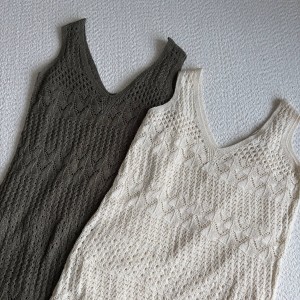 پیراهن بلند قلاب بافی