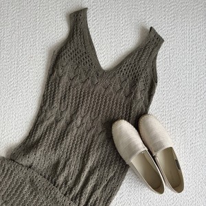 پیراهن بلند قلاب بافی