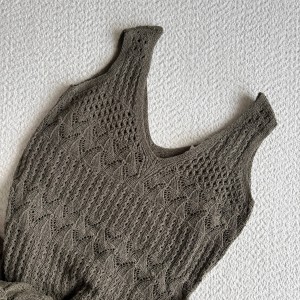 پیراهن بلند قلاب بافی