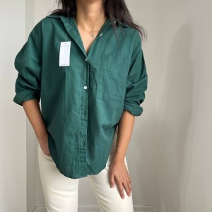 شومیز کتان سبز