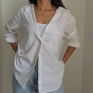 شومیز لینن سفید