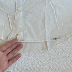 شومیز کتان سفید-شیری