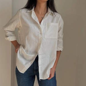 شومیز لینن سفید